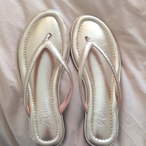 J. Crew gold Women's Sandals size 7 brand new